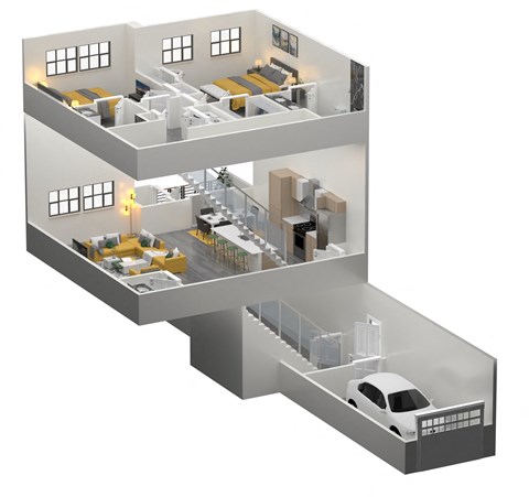 Floor plan for 2 beds, 2.5 baths, 1782 sqft